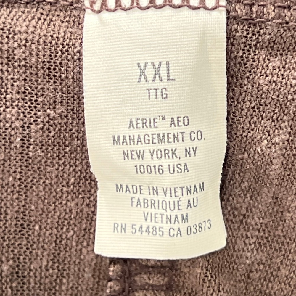 Aerie Women's XXL Brown Heathered Slouchy Harem Jogger Lounge Pants Lagenlook - Picture 5 of 10